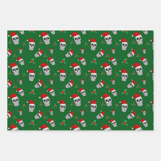 Christmas Skull Wrapping Paper Set (Voorkant 2)