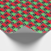Christmas Skulls Fun Cadeaupapier (Hoek)