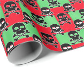 Christmas Skulls Fun Cadeaupapier (Rol Hoek)