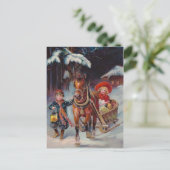 Christmas Sleigh Briefkaart (Staand voorkant)