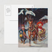 Christmas Sleigh Briefkaart (Voorkant / Achterkant)