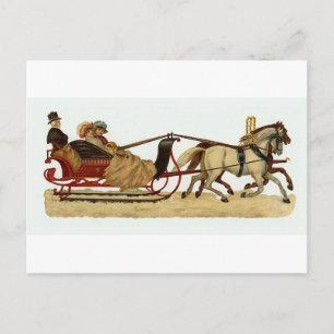 Christmas Sleigh Ride - Kerst Briefkaart