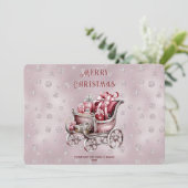 Christmas Sleigh With Gifts Holiday Card Feestdagenkaart (Staand voorkant)