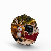 Christmas Sleigh zwangerschapsaankondiging Fotoblokken (Rechts)