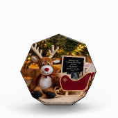 Christmas Sleigh zwangerschapsaankondiging Fotoblokken (Voorkant)