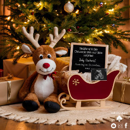 Christmas Sleigh zwangerschapsaankondiging Kaart