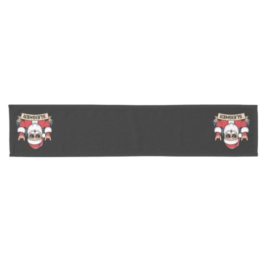 Christmas Sleigher Santa Rock Xmas Rocker Korte Tafelloper (Horizontaal)