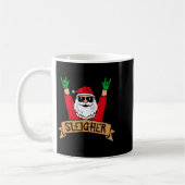 Christmas Sleigher Santa Rock Xmas Rocker Men Wome Koffiemok (Links)