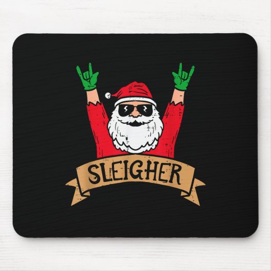 Christmas Sleigher Santa Rock Xmas Rocker Men Wome Muismat (Voorkant)
