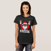 Christmas Sleigher Santa Rock Xmas Rocker Men Wome T-shirt (Voorkant volledig)
