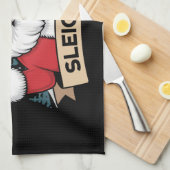 Christmas Sleigher Santa Rock Xmas Rocker Theedoek (Quarter Fold)