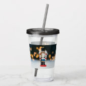 Christmas SlipperyJoe notenkraker beeldje ornament Acryl Drinkbeker (Achterkant)