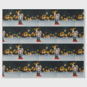 Christmas SlipperyJoe notenkraker beeldje ornament Cadeaupapier (Vlak)