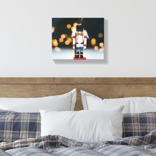 Christmas SlipperyJoe notenkraker beeldje ornament Canvas Afdruk (Insitu (Slaapkamer))