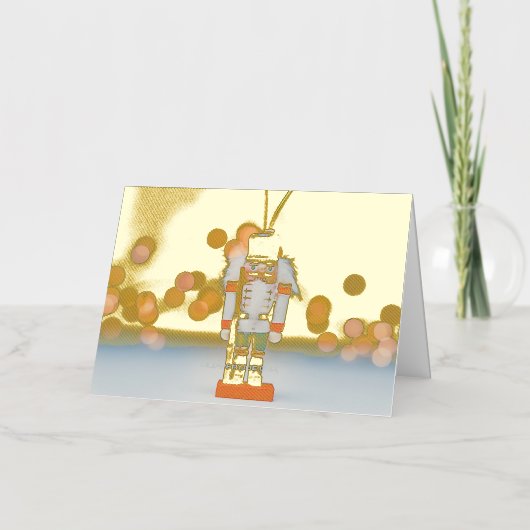 Christmas SlipperyJoe notenkraker beeldje ornament Folie Feestdagenkaart (Voorkant)