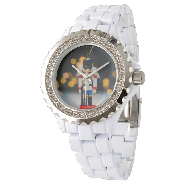 Christmas SlipperyJoe notenkraker beeldje ornament Horloge (Gekanteld)