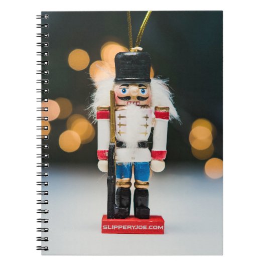 Christmas SlipperyJoe notenkraker beeldje ornament Notitieboek (Voorkant)