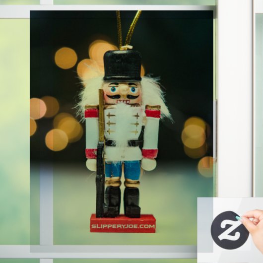 Christmas SlipperyJoe notenkraker beeldje ornament Raamsticker (Huis)