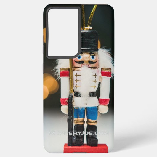 Christmas SlipperyJoe notenkraker beeldje ornament Samsung Galaxy Hoesje (Achterkant)