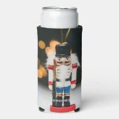 Christmas SlipperyJoe notenkraker beeldje ornament Seltzer Blikjeskoeler (Seltzer Voorkant)