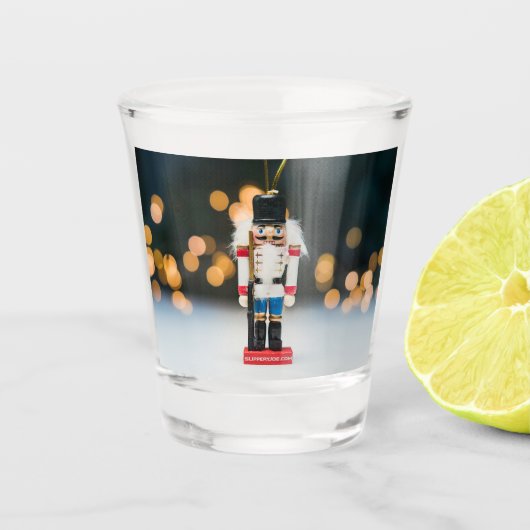 Christmas SlipperyJoe notenkraker beeldje ornament Shot Glas (Voorkant)