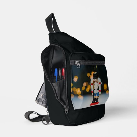 Christmas SlipperyJoe notenkraker beeldje ornament Sling Bag (Open)