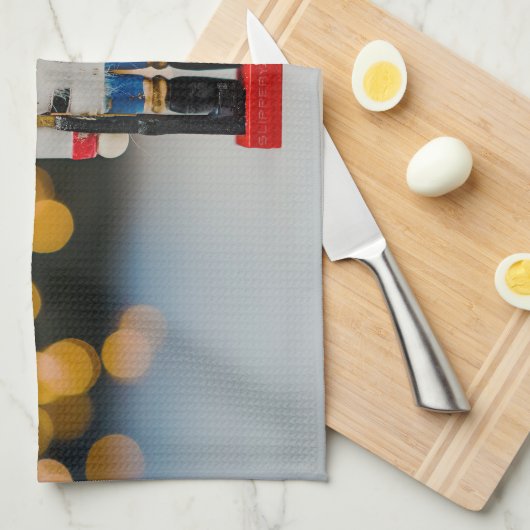 Christmas SlipperyJoe notenkraker beeldje ornament Theedoek (Quarter Fold)