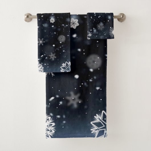 Christmas SlipperyJoe vallen verschillende vormen Bad Handdoek (Insitu)