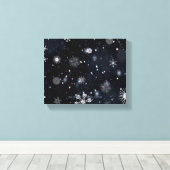 Christmas SlipperyJoe vallen verschillende vormen  Canvas Afdruk (Insitu (Houten vloer))