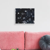 Christmas SlipperyJoe vallen verschillende vormen  Canvas Afdruk (Insitu (Woonkamer))