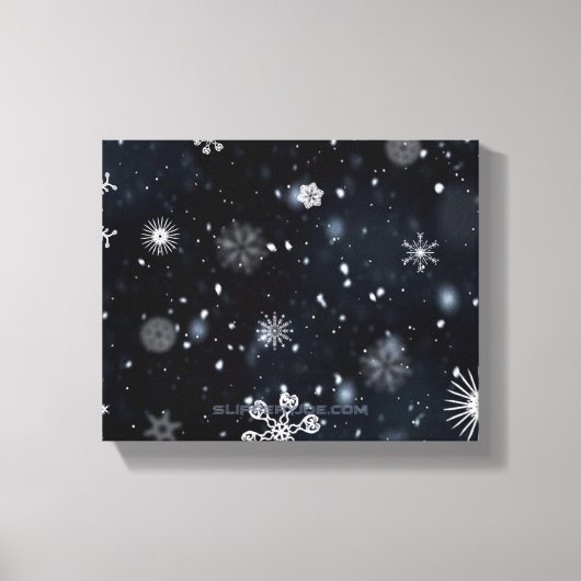 Christmas SlipperyJoe vallen verschillende vormen  Canvas Afdruk (Voorkant)