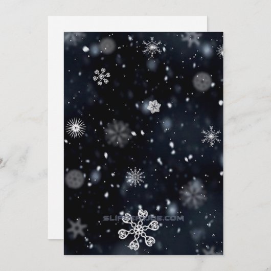 Christmas SlipperyJoe vallen verschillende vormen  Feestdagenkaart (Voorkant / Achterkant)