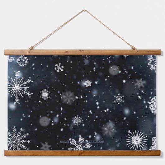 Christmas SlipperyJoe vallen verschillende vormen  Hangend Wandkleed (Voorkant)