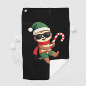 Christmas Sloth Elf Peppermint Candy Cane Shirt Gi Golfhanddoek (Insitu)