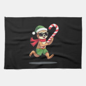 Christmas Sloth Elf Peppermint Candy Cane Shirt Gi Theedoek (Horizontaal)