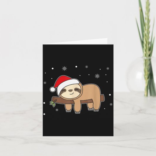 Christmas Sloth For Christmas Sweet Sloths  Kaart (Voorkant)