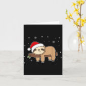 Christmas Sloth For Christmas Sweet Sloths  Kaart (Gele Bloem)