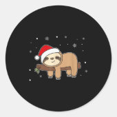 Christmas Sloth For Christmas Sweet Sloths  Ronde Sticker (Voorkant)