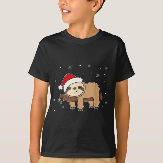 Christmas Sloth For Christmas Sweet Sloths  T-shirt (Voorkant)