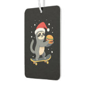 CHRISTMAS SLOTH Funny Christmas Skateboard Sloth ( Luchtverfrisser (Links)