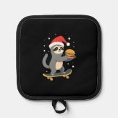 CHRISTMAS SLOTH Funny Christmas Skateboard Sloth ( Pannenlap (Voorkant)
