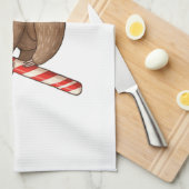 Christmas Sloth Hugging Candy Cane Classic T-Shirt Theedoek (Quarter Fold)