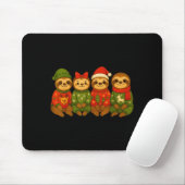 Christmas Sloth Matching Family Xmas Pajama Men Wo Muismat (Met muis)