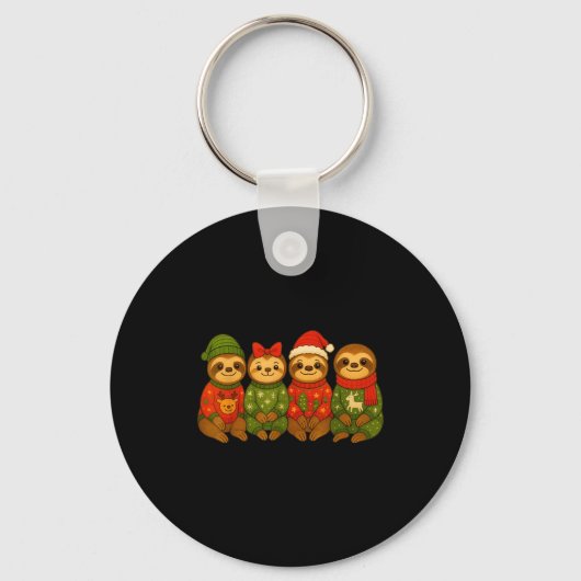 Christmas Sloth Matching Family Xmas Pajama Men Wo Sleutelhanger (Voorkant)