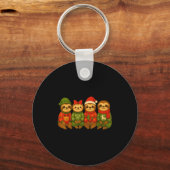 Christmas Sloth Matching Family Xmas Pajama Men Wo Sleutelhanger (Voorkant)