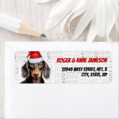 Christmas Smooth Coat Teckel Hondenliefhebber Adre Etiket (Insitu)