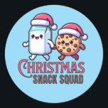 Christmas Snack Squad Melk en Cookie Stickers<br><div class="desc">Ga in de kerstsfeer met het kerstsnackteam Kawaii Milk and Cookie-ontwerp! Dit feestelijke en schattige ontwerp is voorzien van een onweerstaanbaar schattig melk- en koekjesduo, hand in hand en sportieve kerstmutsen, klaar om iedereen om zich heen te juichen. Dit shirt is een must-have voor iedereen die houdt van de magie...</div>
