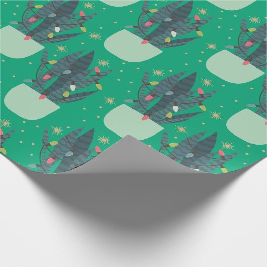 Christmas Snake Plant Cadeaupapier (Hoek)