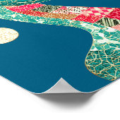 Christmas Snake Santa Hat Holiday Fun Premium Tri- Poster (Hoek)