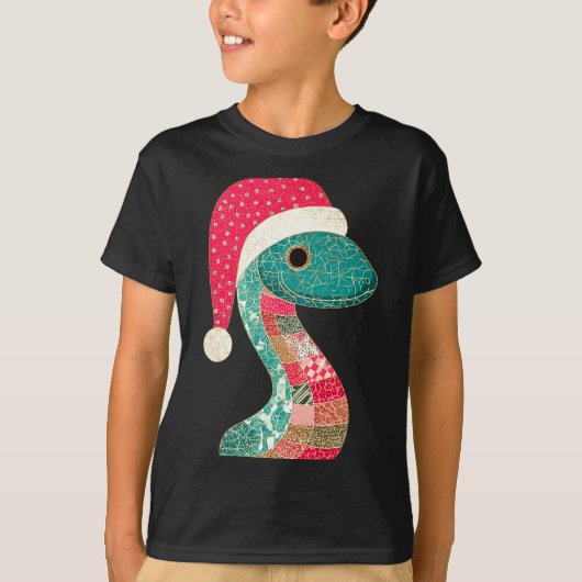Christmas Snake Santa Hat Holiday Fun Premium Tri- T-shirt (Voorkant)